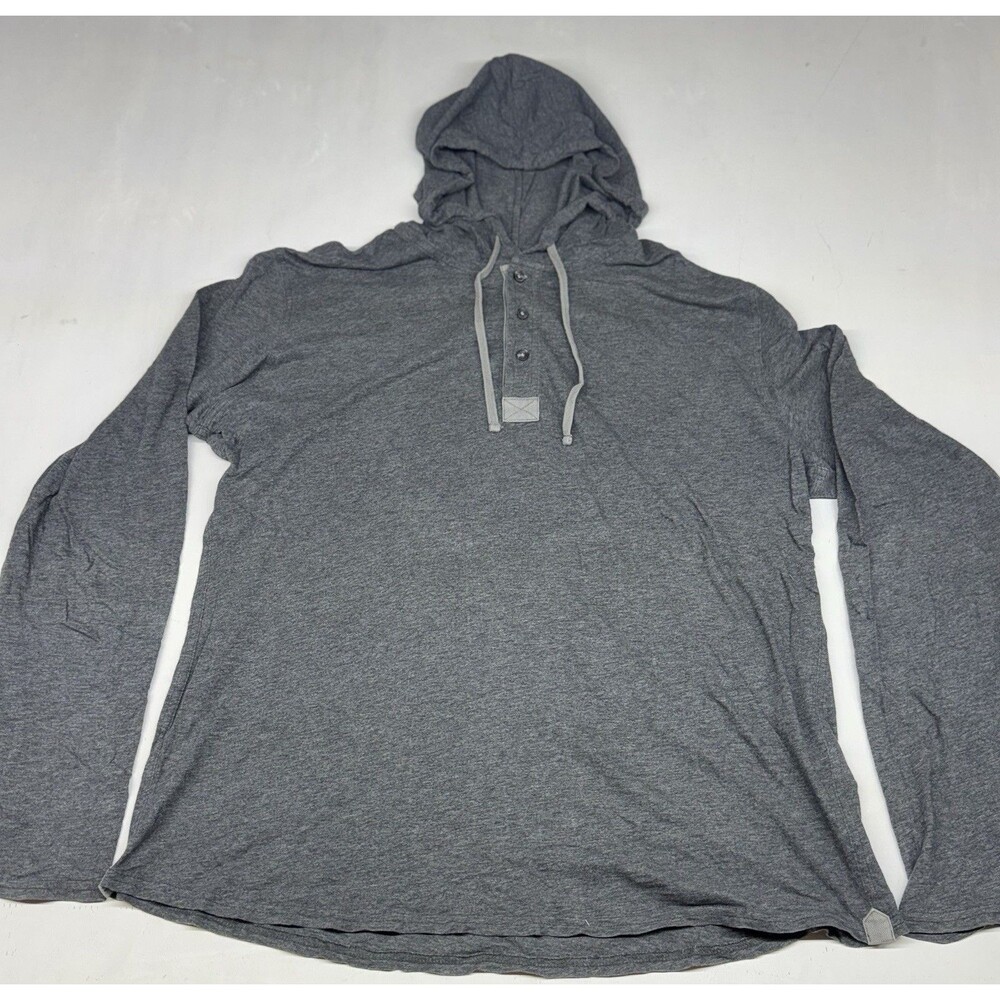 Vince 100% Cotton Thermal Knit Hoodie Lightweight Casual Gray Men's XL